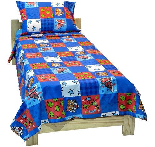 Juego De Sabana Infantil Estampado Cama 1 Plaza Set 3 Piezas