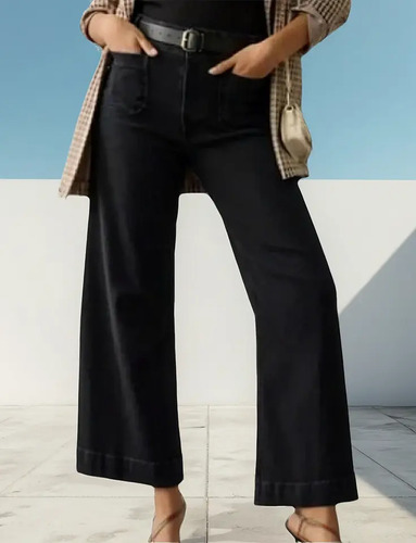 Y Vaqueros De Pierna Ancha Mujer, Pantalones De Cintura Alta