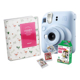 Câmera Instax Mini 12 Azul Com Álbum Fotos E Filme 10 Poses