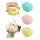 Escova Pra Banho Pet Bucha Silicone Esponja Com Dispenser