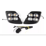 Faros De Niebla Hilux 16-20 Drl Blanco Y Amarillo X Par