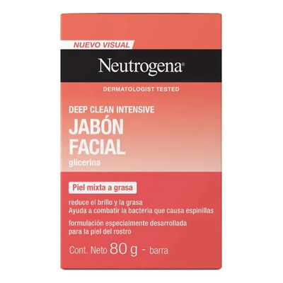 Jabón Facial En Barra Neutrogena Deep Clean Intensive 80g Momento De Aplicación Día\u002Fnoche Tipo De Piel Mixta A Piel Grasa | MercadoLibre