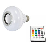 Foco Led Bocina Bluetooth 12w Rgb Bombilla Led Inteligente