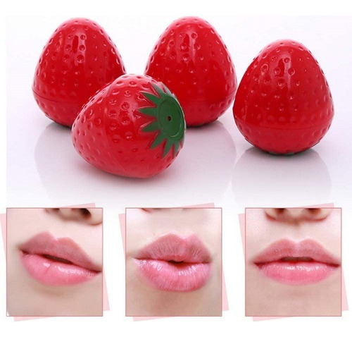 24 Bálsamo De Fresa Lip Balm Hidratante Reparador De Labios