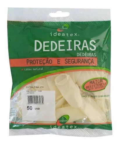 Dedeira De Látex Ideatex Nº3 Pacote 100 Unidades