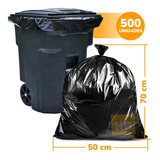 Bolsa Consorcio Negra Residuos Basura Reforzadas 50x70 X500u