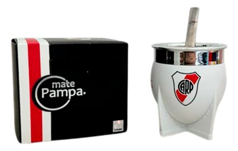 Mate Pampa Imperial River Plate Licencia Oficial + Bombilla