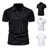 Camisa Polo Masculina De Manga Corta Con Botones