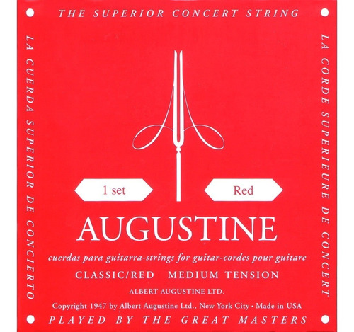 Cuerdas Augustine  Guitarra Criolla Clasica Media Tension