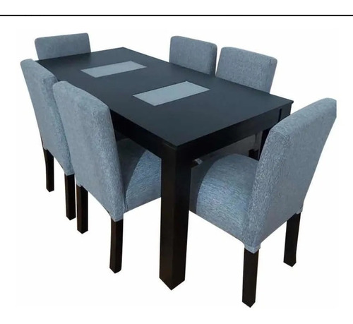 Juego De Comedor, Mesa Exten. +6 Sillas Vestida Envio Gratis