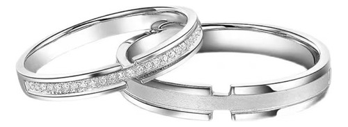 Anillo De Pareja De Plata De Ley S925 For Hombres Y Mujeres.