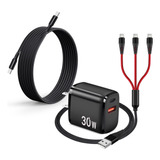 Pd 30w 3-in-1 Usb C Fast Charger For Dji Mini 4 Pro, Mini 3.