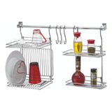 Suporte Kitchen Set Pratico Organizador Cozinha Escorredor