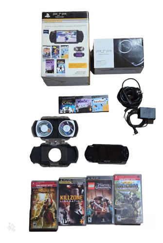 Psp Playstation Portable 3010 + Funda Protectora Y 10 Juegos