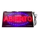 Abierto Cartel Luminoso Led 48 X 25cm Oferta Especial 