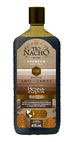 Tío Nacho Anti-canas, Shampoo Anti-caída Con Henna 415ml