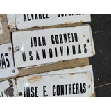 Cartel De Calle Enlozado Antiguo  Juan Cornejo Usandivaras  