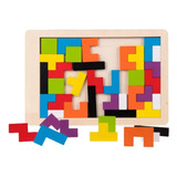 Tetris Puzzles Rompecabezas 3d Colorido De Madera