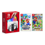 Nintendo Switch Oled 64gb Blanco+mariopartys Mariobroswonder