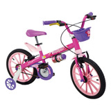Bicicleta Infantil Nathor Aro 16 Top Girls C/rodinha E Cesta