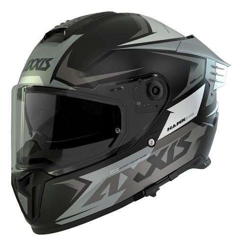 Casco Moto Axxis Hawk Evo Ixil A2 Titanio Mate Doble Visor