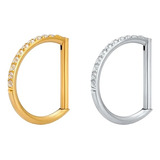 Piercing Helix Titanio D Ring Cravejado Click 8mm 10mm 12mm