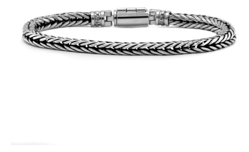 Pulsera Hombre / Mujer Estilo Tejido Espiga  Plata .925 