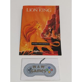 Manual Rei Leão - The Lion King - Original Super Nintendo