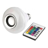 Lampada Musical Caixa Som Bluetooth Led Rgb Com Controle E27