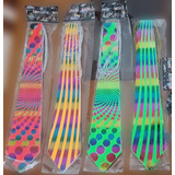 Corbatas Fluor Fiestas Cotillon Hora Loca (pack De 12 Unds)