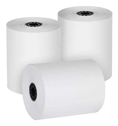 Pack X 10 Rollos Papel Térmicos 57mm X 25 Mt Color Blanco