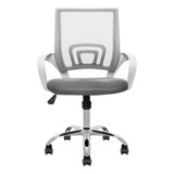 Silla De Oficina Mod Quito Reclinable Color Blanco/gris