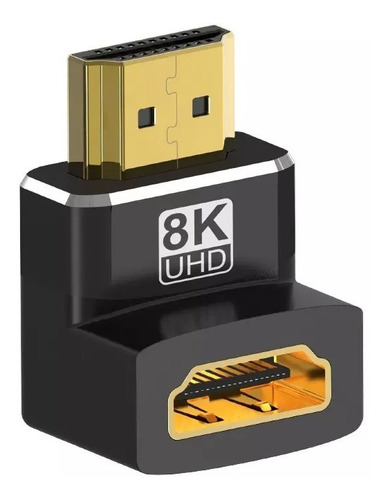 Adaptador Extensor Copla Hdmi 2.1 8k Macho Hembra Tipo L 90º