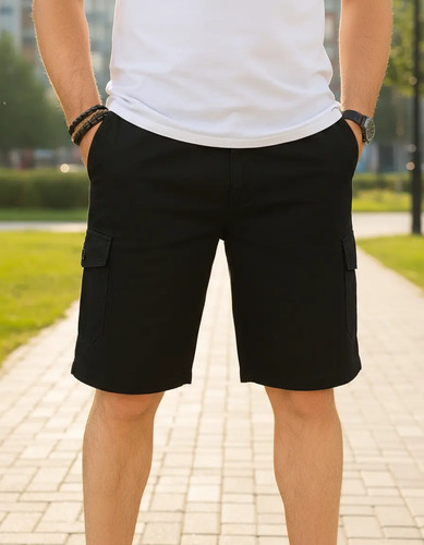 Bermuda Cargo Masculina Short Militar 6 Bolsos