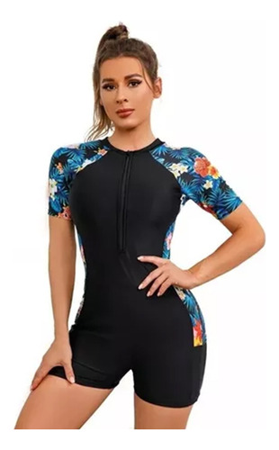 Traje De Baño Manga Corta Para Mujer