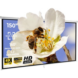 Pantalla Manual Proyeccion 150' Full Hd 1080p 16:9 Retractil