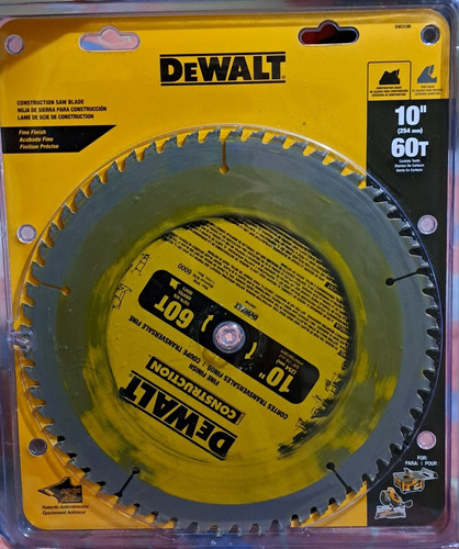 Hoja De Sierra Circular Dewalt 1 P   60 Dientes Para Madera.