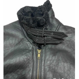 Campera Bomber Vintage Cuero Oveja Talle L