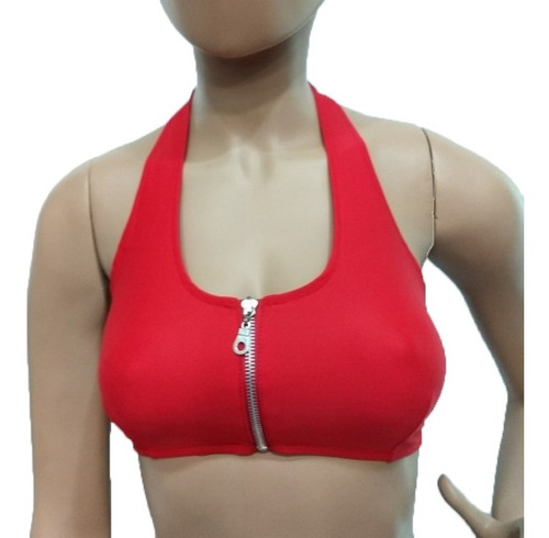 Top De Lycra Con Cierre Eden 219 Rojo - Fun*