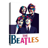 Cuadro Decorativo Canvas Moderno Beatles Color Beatles 01 Armazón Natural