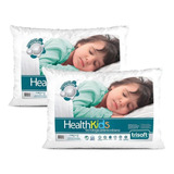 Kit 2 Travesseiro Infantil Health Kids 180 Fios - Trisoft