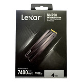 Disco Sólido Lexar 4tb Nm790 Ssd + Heatsink Up To 7400 Mb/s Color Negro