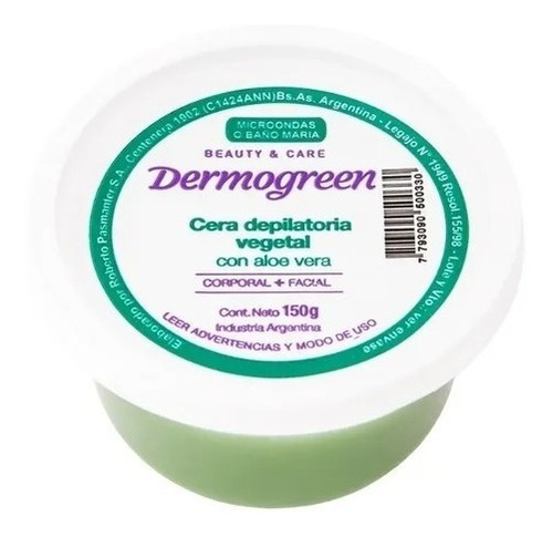 Cera Depilatoria Con Aloe Vera 150g- Dermogreen Kit X 6 U