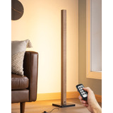 Edishine Lmpara De Pie Led De Madera Con Control Remoto, Mod