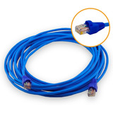 Patch Cord 10 Metros Cat6 Furukawa Rj45 Azul Giga Cabo Rede