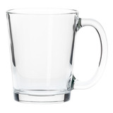 Conic Juego De 6 Tazas De Vidrio Para Café. 310 Ml. Color Transparente