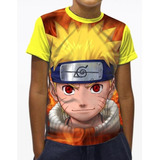 Camiseta Camisa Infantil Adulto Uzumaki Naruto Full 3d Anime