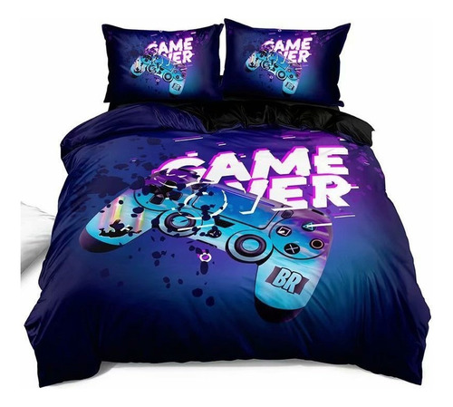 Juego De Ropa De Cama De 3 Piezas For Cama Doble De Gamer