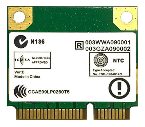 Módulo Inalámbrico Wifi  5.0  Pcie De 867 Mbps