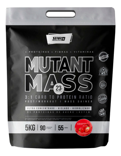 Star Nutrition Mutant Mass Proteínas Sabor Frutilla X 5kg